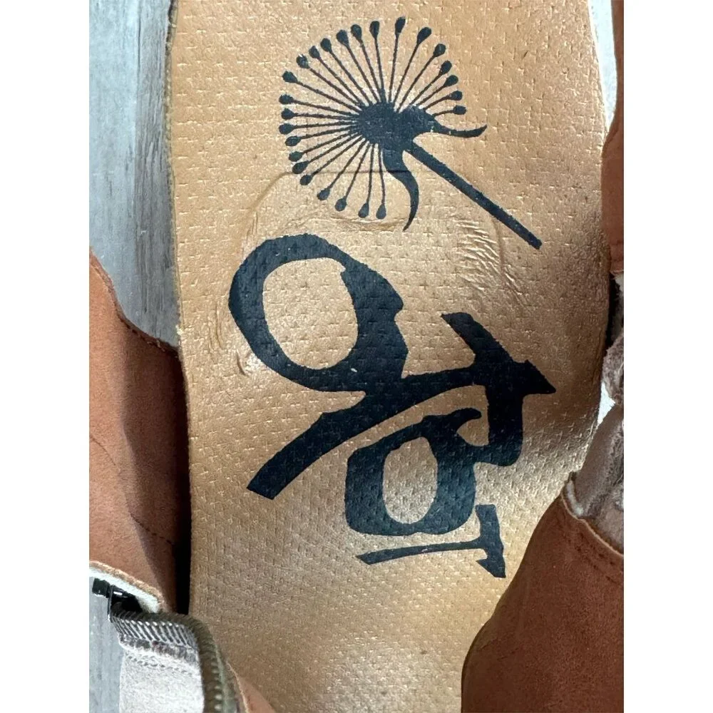 OTBT Flower Child Wedge Sandals in Desert (Tan) Leather w Fringe Women's Size 9M - Picture 9 of 12